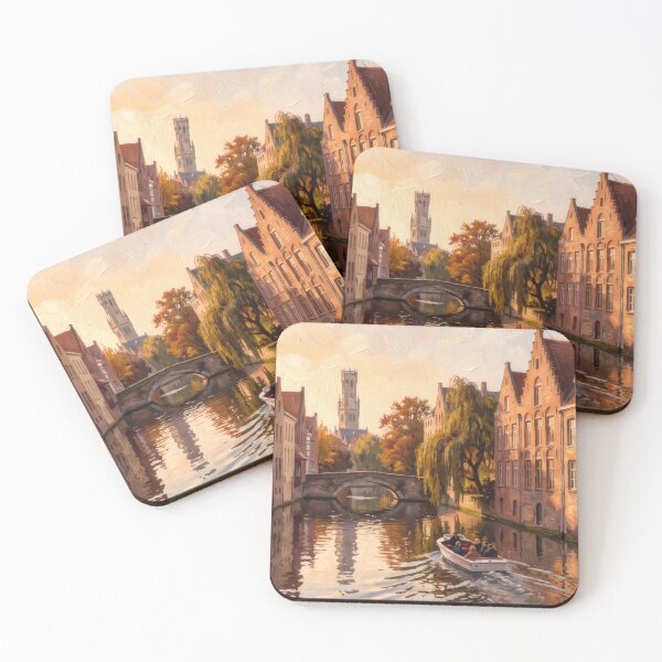 Item preview, Bruges Canal in Autumn designed and sold by RedPeaStudio.