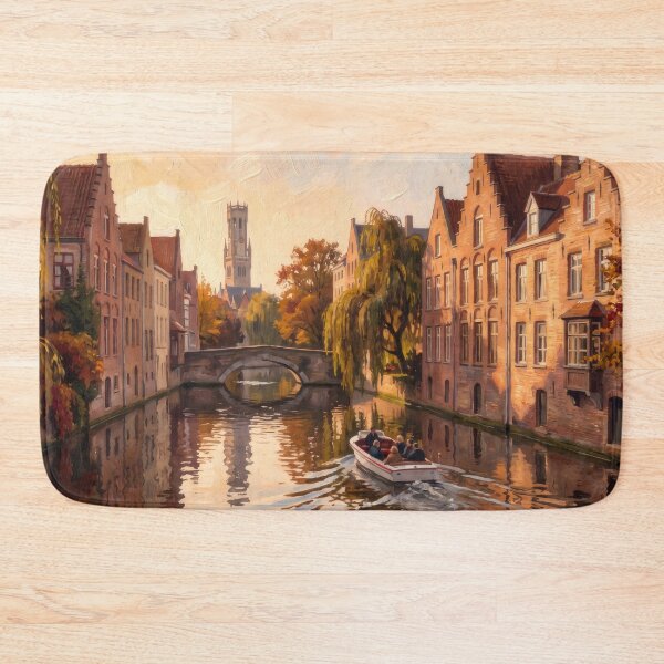 Item preview, Bruges Canal in Autumn designed and sold by RedPeaStudio.