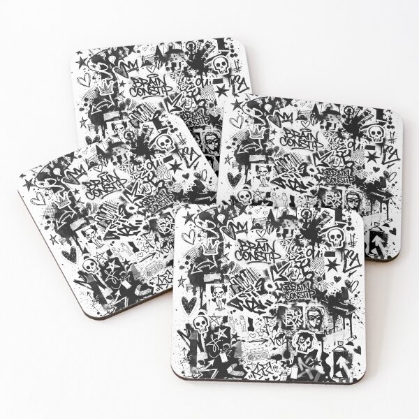 Item preview, Urban Chaos: Black & White Street Art Collage" / "Rebel Symphony designed and sold by BrainConstip.