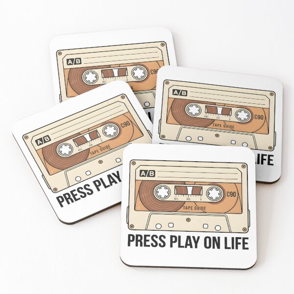 Item preview, Press Play on Life Vintage Cassette Retro Music Design designed and sold by zzedine.