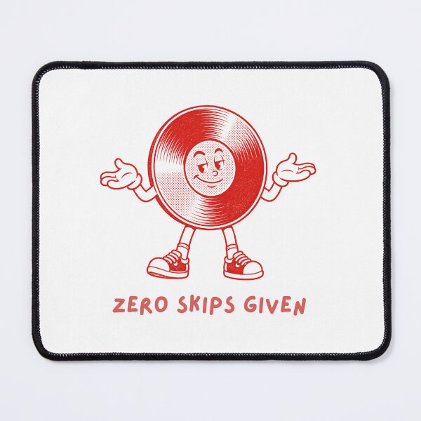 Item preview, Zero Skips Given Funny Vinyl Record Tee designed and sold by Record Lovers.