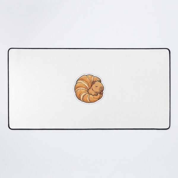 Item preview, French Croissant Capybara - Cozy Pastry Animal Sticker designed and sold by SimpleP.