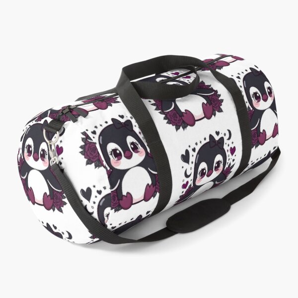 Item preview, Cute Gothic Penguin | Kawaii Dark Penguin with Black Roses & Hearts designed and sold by dreamz-world.