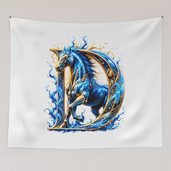 Item preview, Moonhoof Tideguard The Horse-Cancer Zodiac Letter D designed and sold by BlissBlvdShop.
