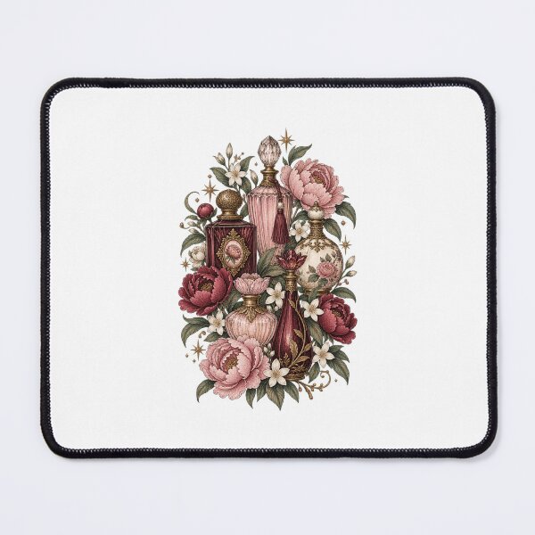 Item preview, Vintage Floral Perfume Bottles – Romantic Botanical Fragrance Art designed and sold by AMICO77.
