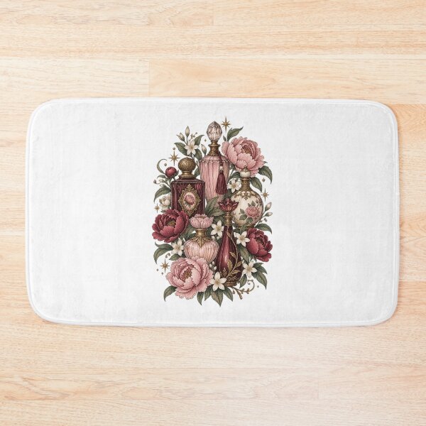 Item preview, Vintage Floral Perfume Bottles – Romantic Botanical Fragrance Art designed and sold by AMICO77.