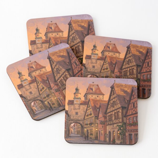 Item preview, Rothenburg ob der Tauber at Dusk designed and sold by RedPeaStudio.