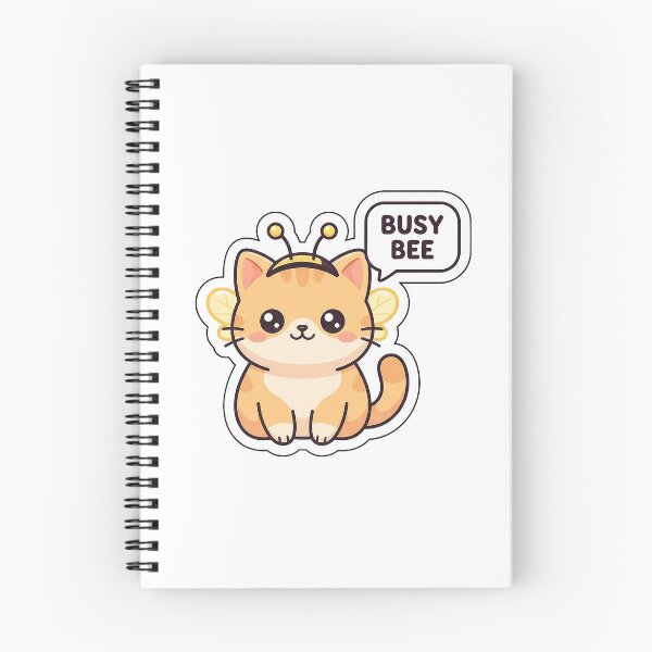 Item preview, Busy Bee Kitty - Cute Cat Costume Sticker with Text designed and sold by SimpleP.