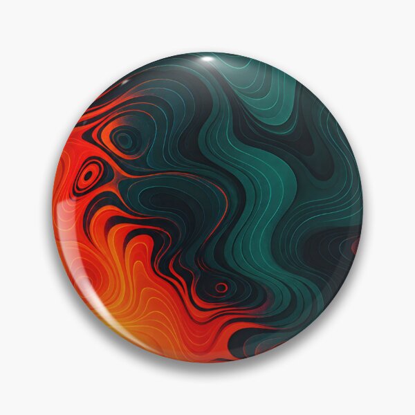 Item preview, Teal Orange Topographic Wave Pattern designed and sold by Evan-Tees.