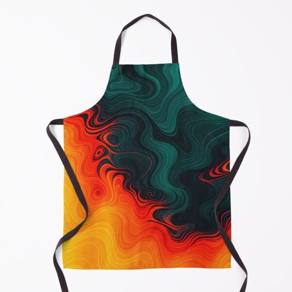 Item preview, Teal Orange Topographic Wave Pattern designed and sold by Evan-Tees.