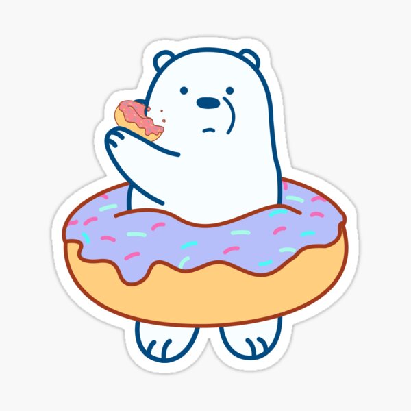 Ice Bear We Bare Bears Donut Sticker
