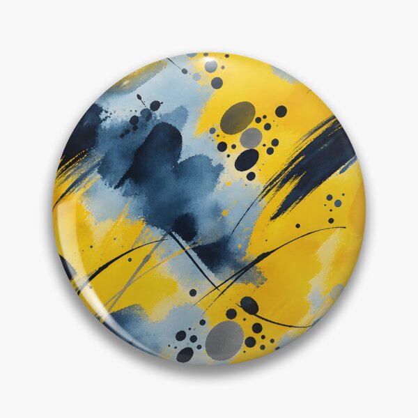Item preview, Pincelada abstracta en amarillo y azul intenso designed and sold by Evan-Tees.