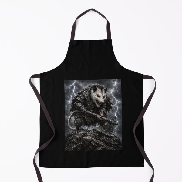Item preview, Funny Opossum Warrior With Axe Lightning Storm Art designed and sold by elderberry.