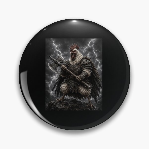 Item preview, Funny Fantasy Rooster War Lightning Axe Art designed and sold by elderberry.