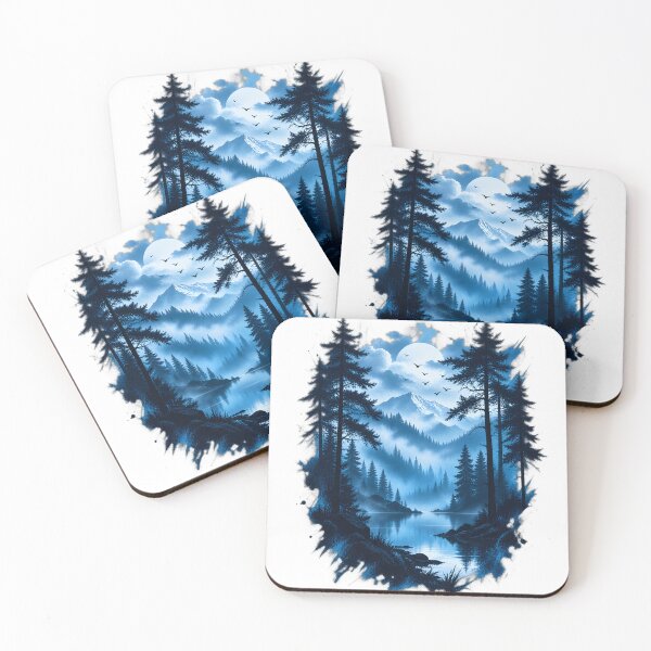 Item preview, Misty Blue Mountain Forest Lake designed and sold by Evan-Tees.