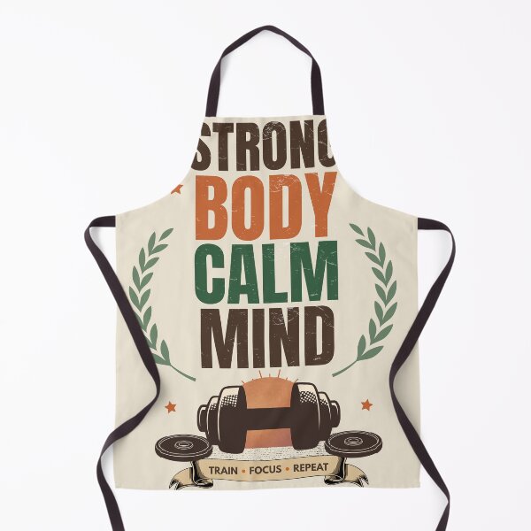 Item preview, Strong Body Calm Mind Vintage Fitness Gym Design designed and sold by Uvclick.