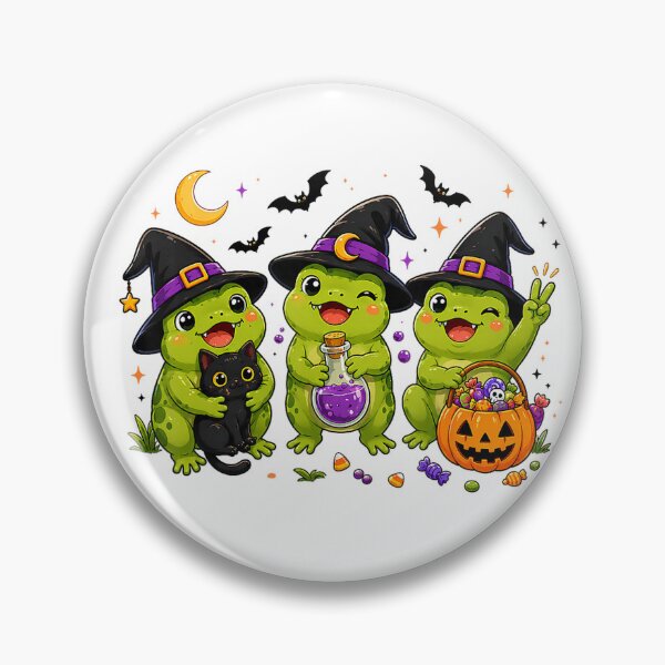 Item preview, Cute Witch Frogs Potion and Black Cat Halloween designed and sold by NoeValdric.