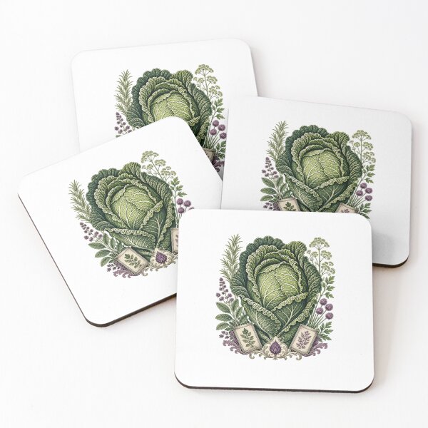 Item preview, Botanical Cabbage Illustration – Vintage Garden Vegetable Art designed and sold by AMICO77.
