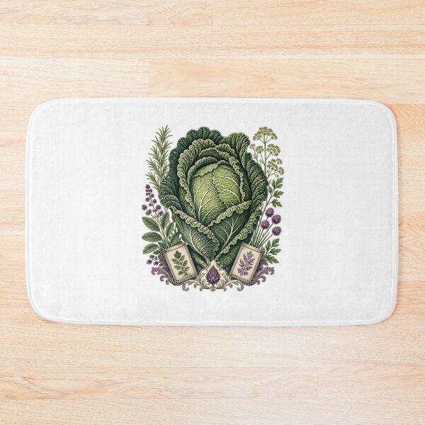 Item preview, Botanical Cabbage Illustration – Vintage Garden Vegetable Art designed and sold by AMICO77.