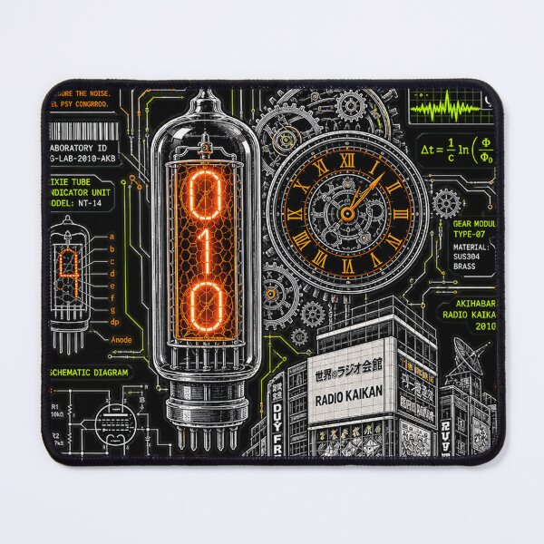 Item preview, Retro Anime Time Machine Laboratory Cyberpunk Science Fiction designed and sold by NzrProcreate.