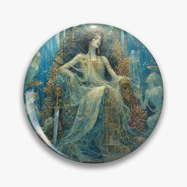Artikelvorschau, Nimue, Königin der Wellen | Artus-Fantasy-Wandbild entworfen und verkauft von Stoneflower-Art.