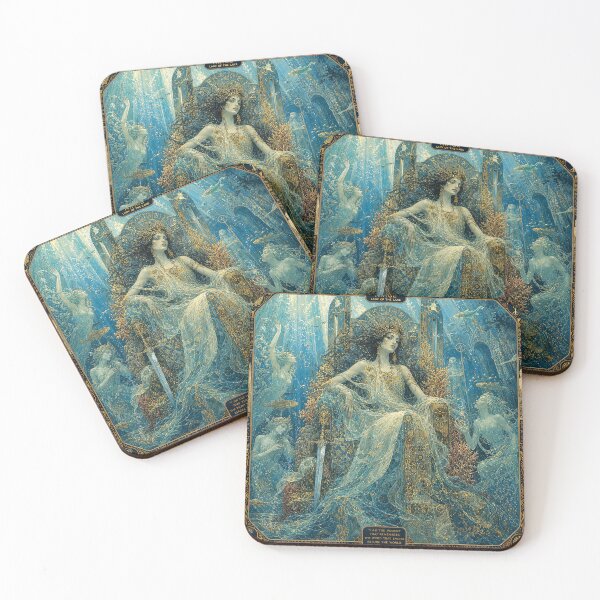 Item preview, Nimue, Queen Beneath the Waves | Arthurian Fantasy Wall Art  designed and sold by Stoneflower-Art.