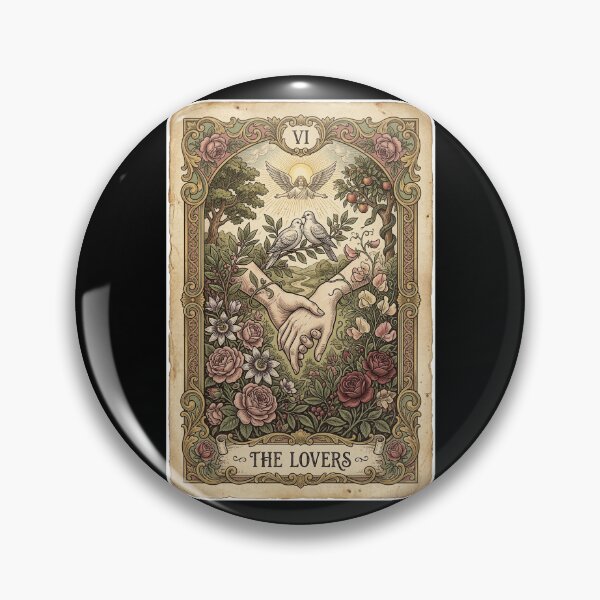 Item preview, The Lovers Tarot Card Intertwined Floral Botanical Romance Art Print designed and sold by FemmePrintHaven.