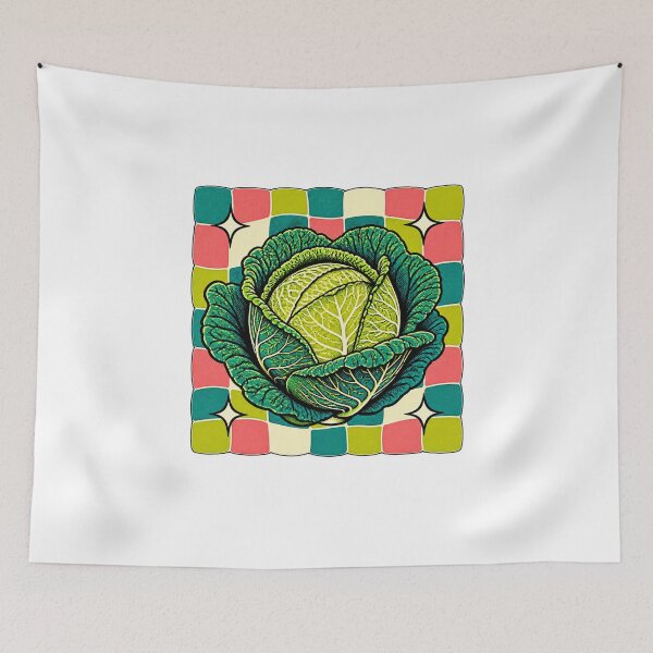 Item preview, Botanical Cabbage Illustration – Vintage Garden Vegetable Art designed and sold by AMICO77.