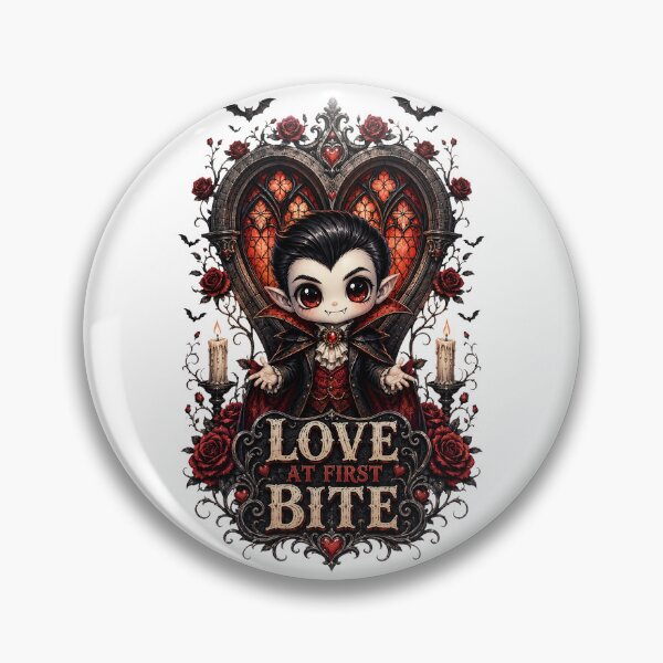 Item preview, Love at First Bite - Cute Gothic Vampire Halloween designed and sold by Kromia.