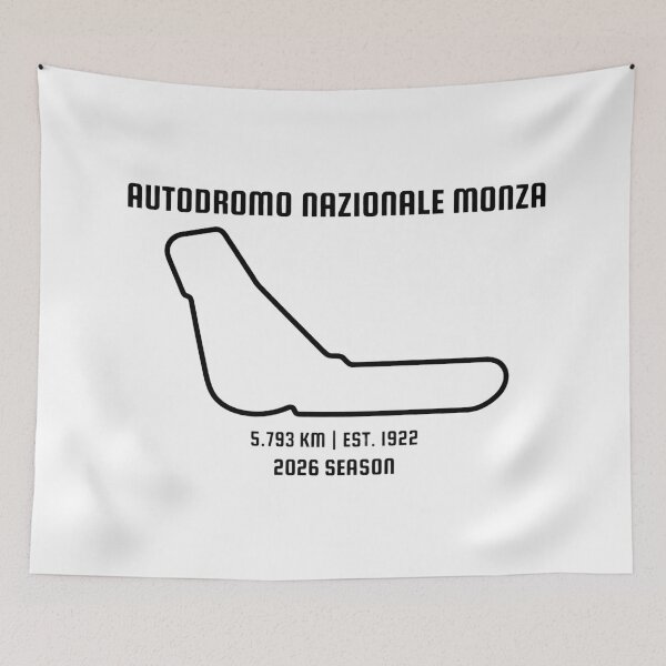 Item preview, Autodromo Nazionale Monza Track Outline - Italian Grand Prix Motorsport (Black) designed and sold by Auraphonix.