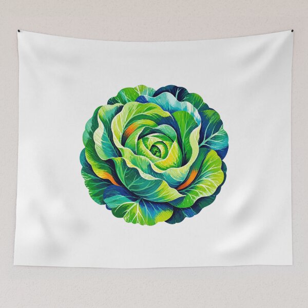 Item preview, Botanical Cabbage Illustration – Vintage Garden Vegetable Art designed and sold by AMICO77.
