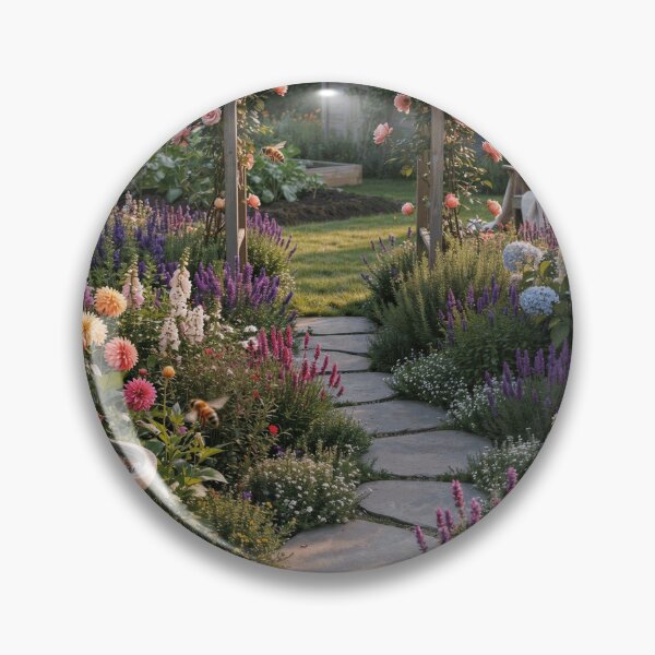 Item preview, Romantic Cottage Garden Path with Flower Arbor designed and sold by CullenFenmore.