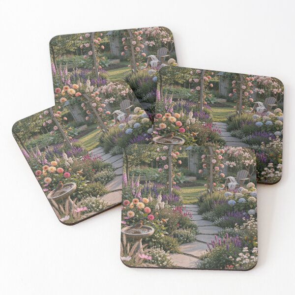 Item preview, Romantic Cottage Garden Path with Flower Arbor designed and sold by CullenFenmore.
