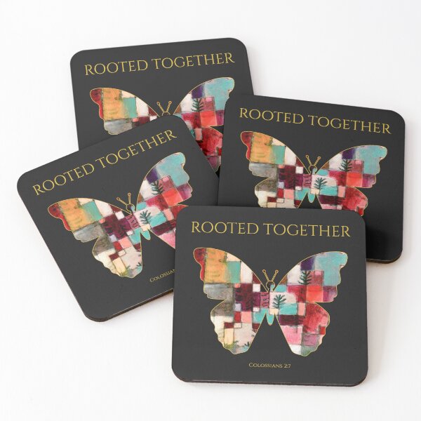 Item preview, Rooted Together Colossians 2:7 Christian Butterfly – One Body Faith Art designed and sold by KittenAndCo.