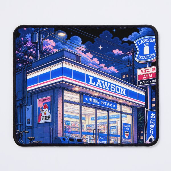 Item preview, Retro Anime Japanese Convenience Store Midnight City designed and sold by NzrProcreate.