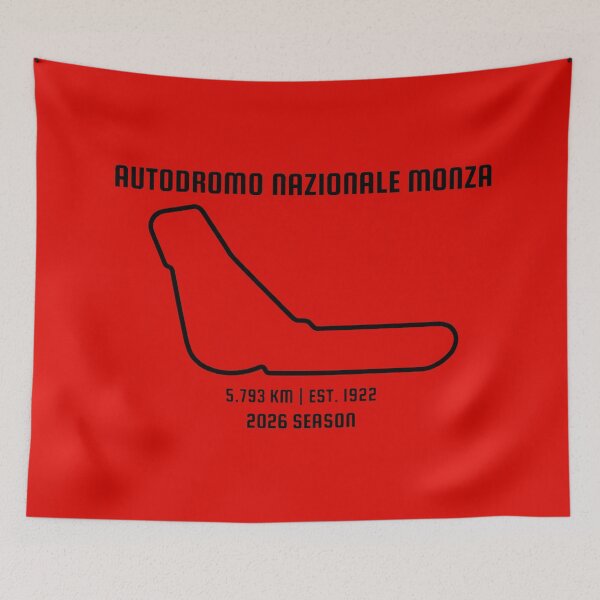Item preview, Autodromo Nazionale Monza Track Outline - Italian Grand Prix Motorsport (Red Formula color) designed and sold by Auraphonix.