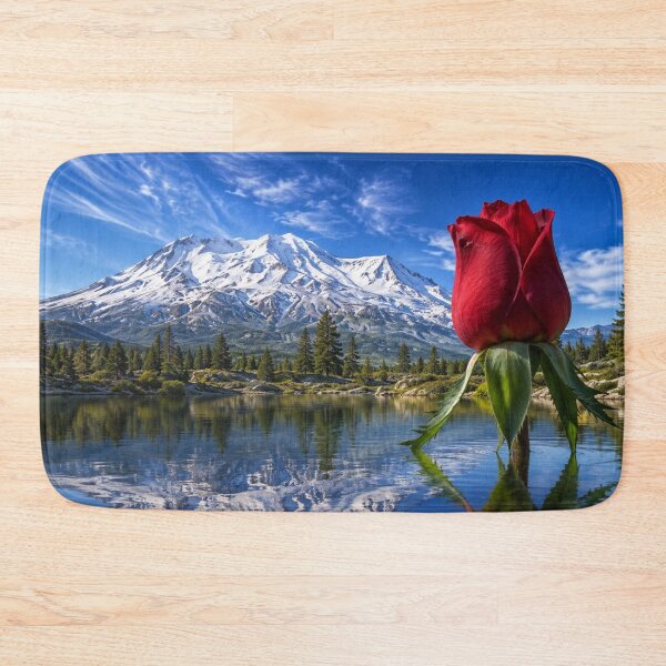 Item preview, Red Rose Reflections at Mount Shasta designed and sold by Kimberly Palmer.