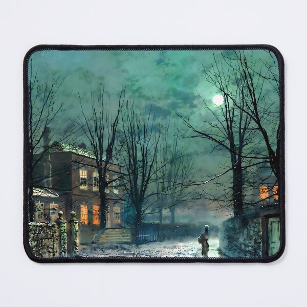 Item preview, John Atkinson Grimshaw - Old Hall Under Moonlight designed and sold by Jon-Baran.