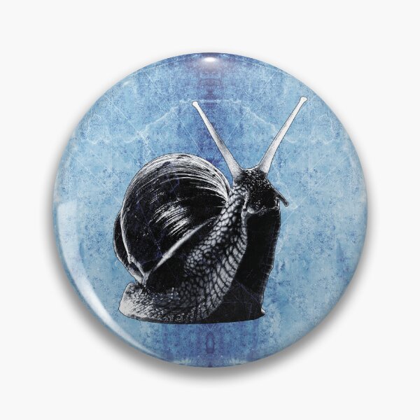 Item preview, Blue Roman Snail Dark Natural History Macro Portrait Shell Art designed and sold by Ghoul Enterprises.