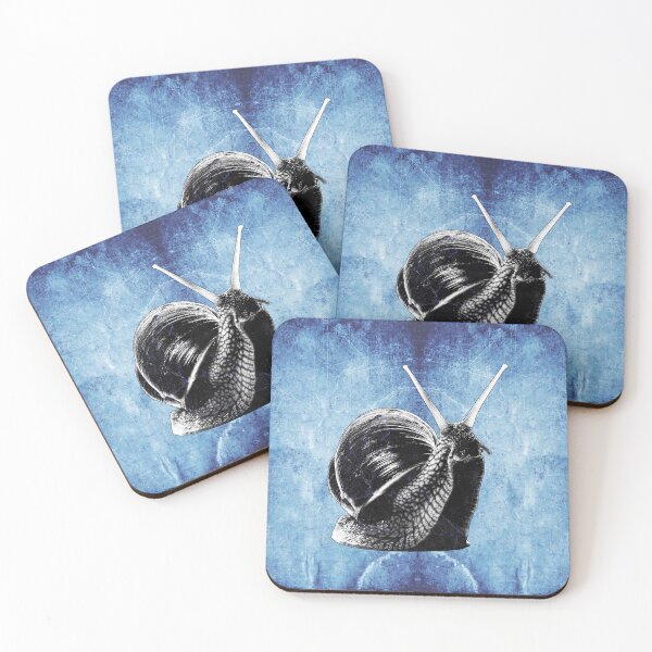Item preview, Blue Roman Snail Dark Natural History Macro Portrait Shell Art designed and sold by Ghoul Enterprises.