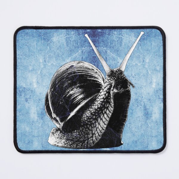 Item preview, Blue Roman Snail Dark Natural History Macro Portrait Shell Art designed and sold by Ghoul Enterprises.