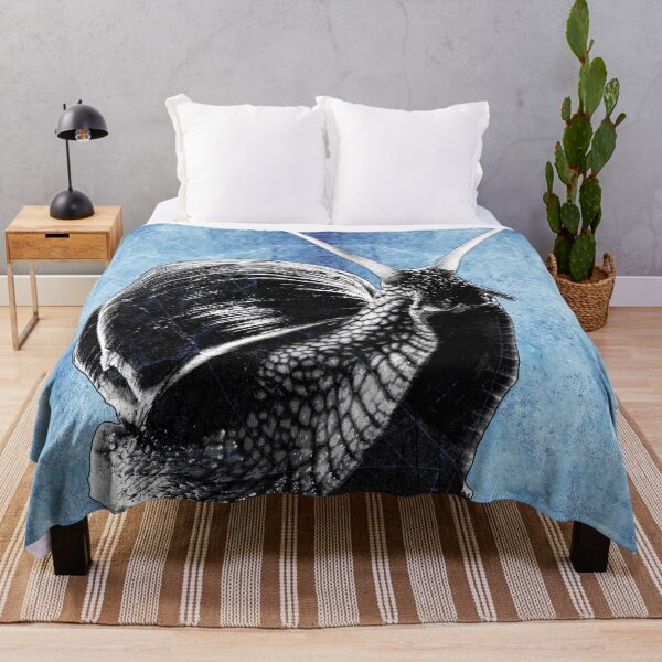 Item preview, Blue Roman Snail Dark Natural History Macro Portrait Shell Art designed and sold by Ghoul Enterprises.