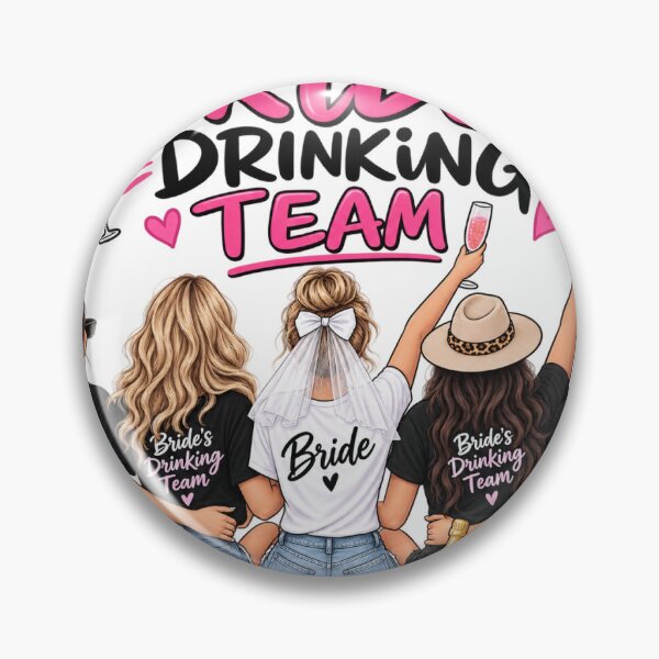 Item preview, Bride's Drinking Team Bachelorette Party Shirt designed and sold by FurryPrintLab-FurryPrintLabDesign.