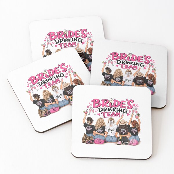 Item preview, Bride's Drinking Team Bachelorette Party Shirt designed and sold by FurryPrintLab-FurryPrintLabDesign.