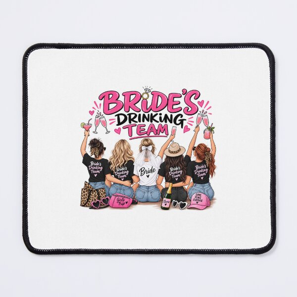 Item preview, Bride's Drinking Team Bachelorette Party Shirt designed and sold by FurryPrintLab-FurryPrintLabDesign.