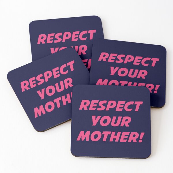 Artikelvorschau, RESPEKTIERE DEINE MUTTER! (Rosa Schrift auf marineblauem Grund) entworfen und verkauft von STUDIO-72.