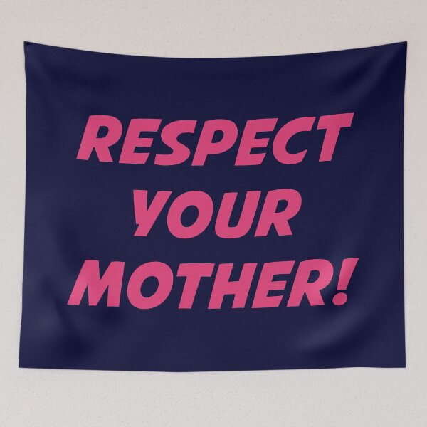 Item preview, RESPECT YOUR MOTHER! (Pink Text on Navy) designed and sold by STUDIO-72.