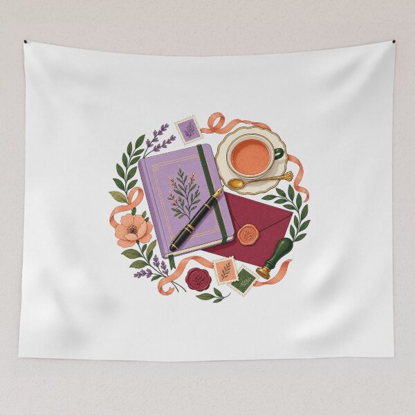 Item preview, Snail Mail Letter Writing – Cottagecore Pen Pal Illustration designed and sold by AMICO77.
