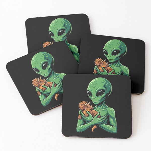 Item preview, An alien is holding a dinosaur designed and sold by ReneMM.