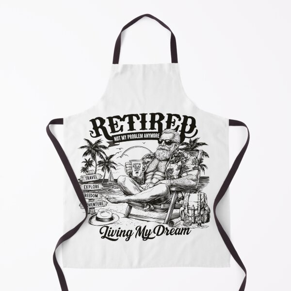 Item preview, Retired Full Time Living My Dream - Muscular Man Beach Vintage Line Art designed and sold by Manyart13031992.
